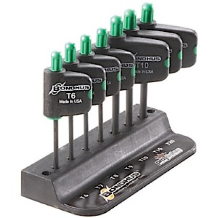 Набір викруток BONDHUS (БОНДХУС) шестигранних TORX TX6-TX20, CrV сталь, спец. ручка, 7 шт.