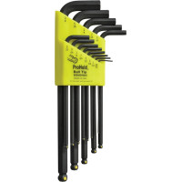 BONDHUS hex wrench set inch, 10 pieces, 1/16-1/4", spherical