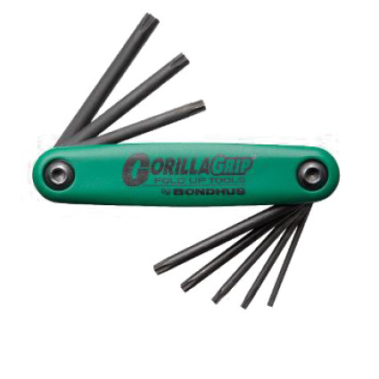 Набір ключів BONDHUS (БОНДХУС) Tamper Resistant TORX GorillaGrip Fold Ups 12636