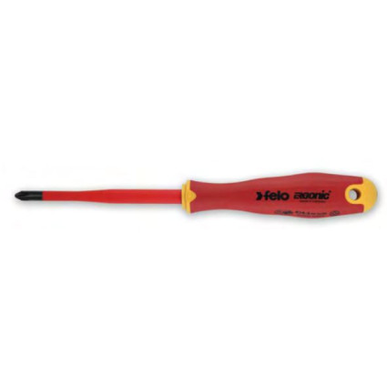 High-voltage screwdriver FELO ERGONIC VDE E-slim 1000V PH1x80x105 mm (41419290)