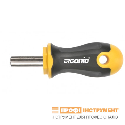 Отвертка-держатель бит FELO 18х62 мм 1/4"; ERGONІС; хромированная. (43802640)