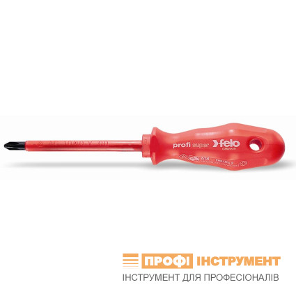 Викрутка FELO діелектрична хрестова 1000V PH0x60х80 мм (61400190)