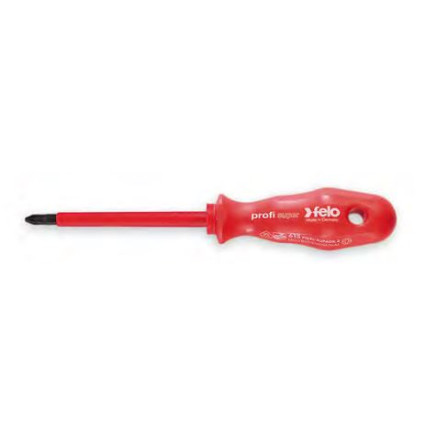 Отвертка высоковольтная FELO - 1000V PZ1х80х90 мм; Profi SUPER (61510290)