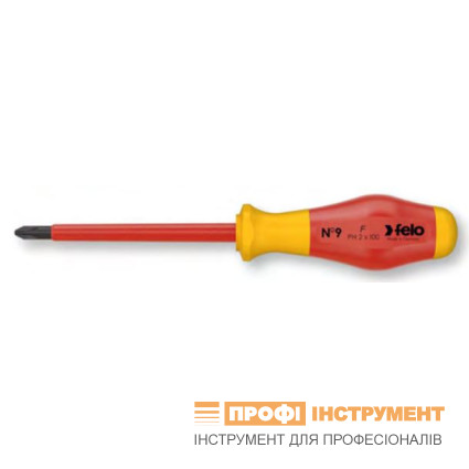 Викрутка FELO діелектрична хрестова 1000V PH3x150х109 мм (91430490)