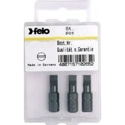 Біта FELO 4.5x0.6/5.0х0.8/6.0x1.0 х25 мм, 1/4", C 6,3, ВОХ (3 шт.) (02093316)