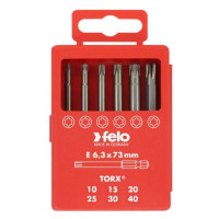 Bit set FELO PROFI INDUSTRIAL TORX T10/T15/T20/T25/T30/T40 x73 mm (03691716)