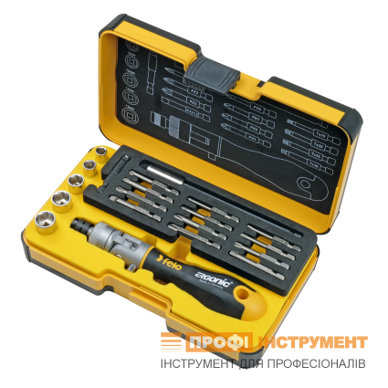 Набір головок та біт з тримачем біт та ручкою FELO ERGONIC K (06072006)