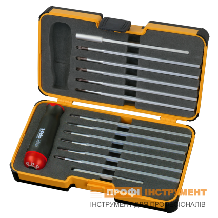 Отвертка динамометрическая FELO 3,0-5,4 Нм с набором стержней TORX, IP, SL, PH, PZ (10099316)