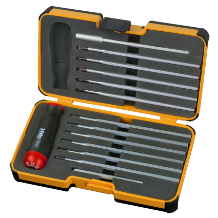 Отвертка динамометрическая FELO 3,0-5,4 Нм с набором стержней TORX, IP, SL, PH, PZ (10099316)