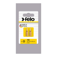 Бита FELO шлиц SL 5,5х1,0х25 мм TIN; ВОХ (2 шт.) (02052067)