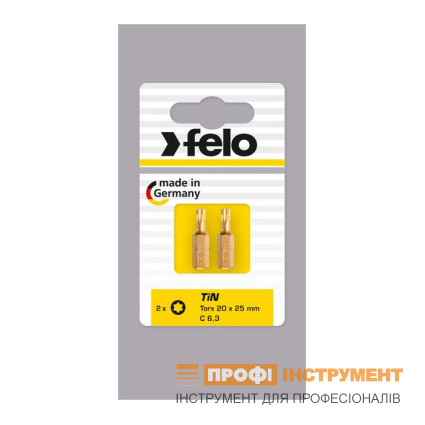 Бита FELO шлиц SL 5,5х1,0х25 мм TIN; ВОХ (2 шт.) (02052067)