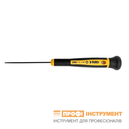 Викрутка для точних робіт FELO - HEX 2,0х60х90 мм, DIN ISO 2380 (24620160)