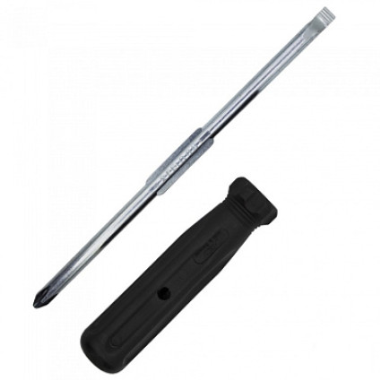 Two-sided screwdriver FELO 6,0/Ph2 x 156, chrome-vanadium steel, nickel-plated, (32656241)