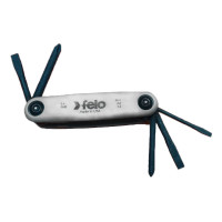 FELO folding screwdriver set PH1/PH2/SB3,2/SB4,8/SB6,4, (34000500) FELO folding screwdriver set PH1/PH2/SB3,2/SB4,8/SB6,4, (34000500)