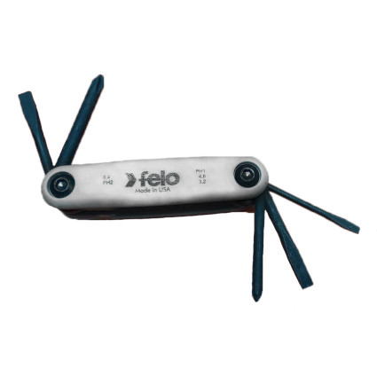 FELO folding screwdriver set PH1/PH2/SB3,2/SB4,8/SB6,4, (34000500)