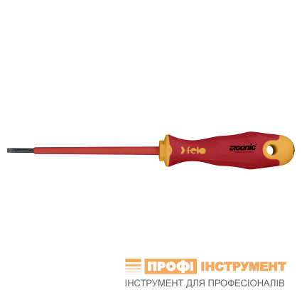 Викрутка діелектрична FELO SL ERGONІС VDE 1000V 3,0х0,5х100х86 мм (41303090)