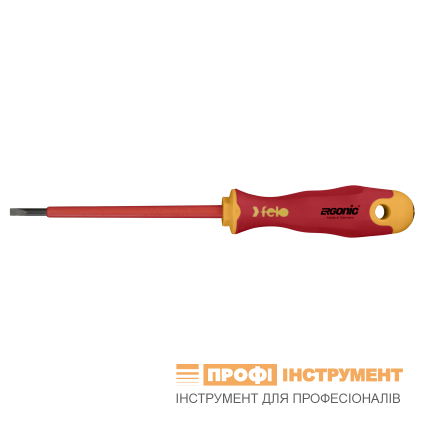 Викрутка діелектрична FELO SL ERGONІС VDE 1000V 3,5х0,6х100х86 мм (41303590)