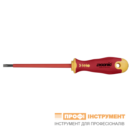 Викрутка діелектрична FELO SL ERGONІС VDE 1000V 5,5х1,0х125х101 мм (41305590)