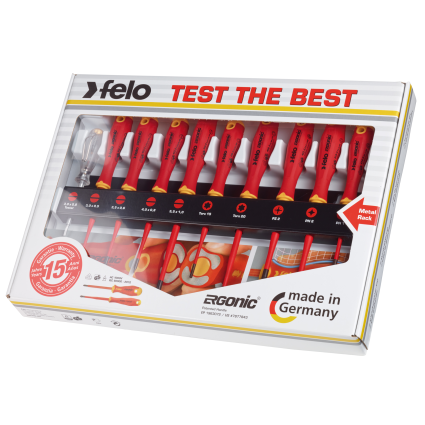 FELO Ergonic VDE E-slim 1000V Dielectric Screwdriver Set (41391093)