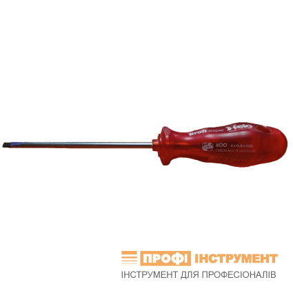 Locksmith's screwdriver FELO 4,0x0,8x100x90 mm, quartz microtexturing of the handle, ERGO, (60004310) Locksmith's screwdriver FELO 4,0x0,8x100x90 mm, quartz microtexturing of the handle, ERGO, (60004310)