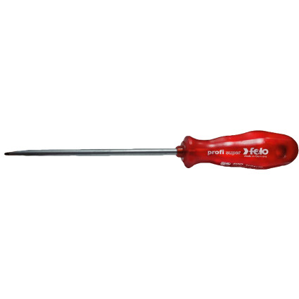 Locksmith's screwdriver FELO 5,0x0,8x125x90 mm, quartz microtexturing of the handle, ERGO, (60005410)