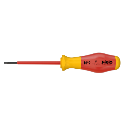 Dielectric screwdriver FELO SL 1000V 2.5x0.4x75x80 mm (91302590)