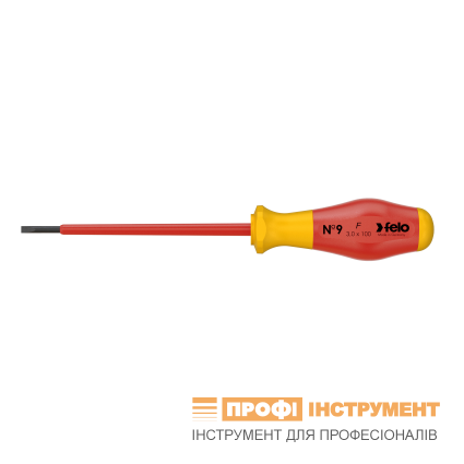 Dielectric screwdriver FELO SL 1000V 3.0x0.5x100x80 mm (91303090)