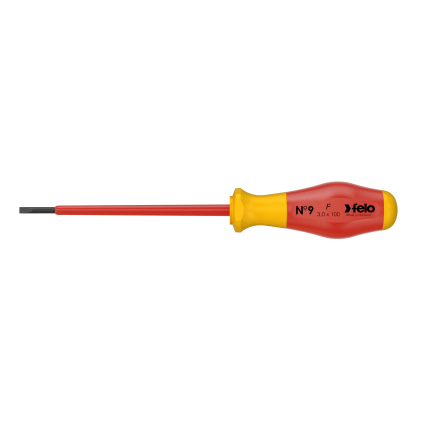 Dielectric screwdriver FELO SL 1000V 3.0x0.5x100x80 mm (91303090)
