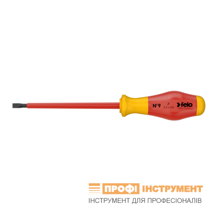 Dielectric screwdriver FELO SL 1000V 5.5x1.0x125x100 mm (91305590)