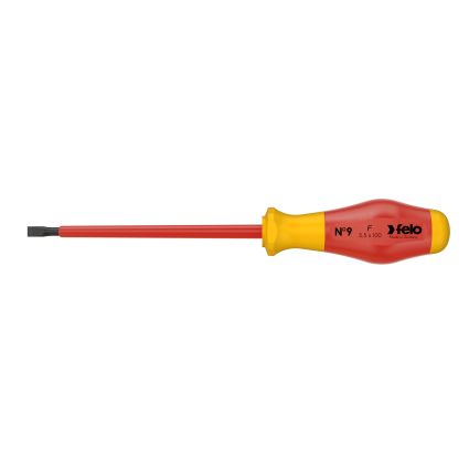 Dielectric screwdriver FELO SL 1000V 5.5x1.0x125x100 mm (91305590)