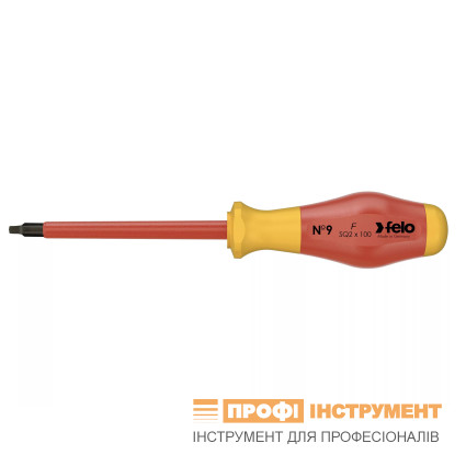 Викрутка діелектрична квадрат FELO ERGONІС VDE 1000V SQ1х100х90 мм (91910090)