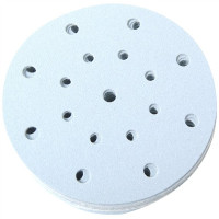 Sanding paper self-adhesive D150 mm, grain 500 Granat, varnishes, paints, putties, min, materials, acrylic, 100 pieces,