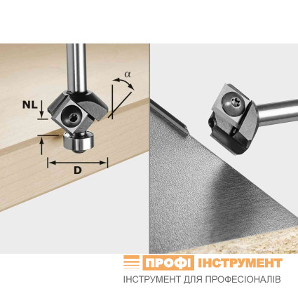 Replacement knives for chamfering cutter S8 HW 45° D27 12x12 KL Replacement knives for chamfering cutter S8 HW 45° D27 12x12 KL