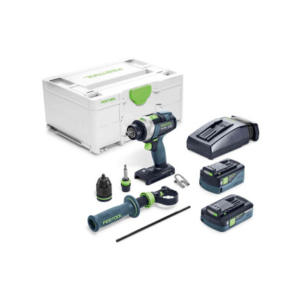 Festool Аккумуляторная ударная дрель-шуруповерт QUADRIVE TPC 18/4 5,2/4,0 I-Plus (арт. 575605)
