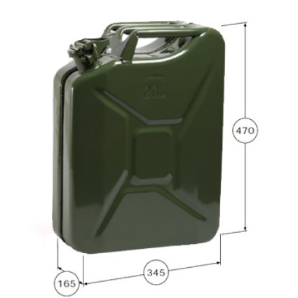 Канистра металлическая VALPRO 20L Classic line DIN 7274