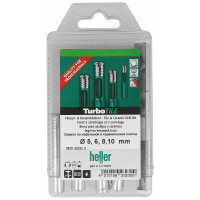 Set of diamond tubular drills 5,6,8,10mm Heller TurboTile, ceramics