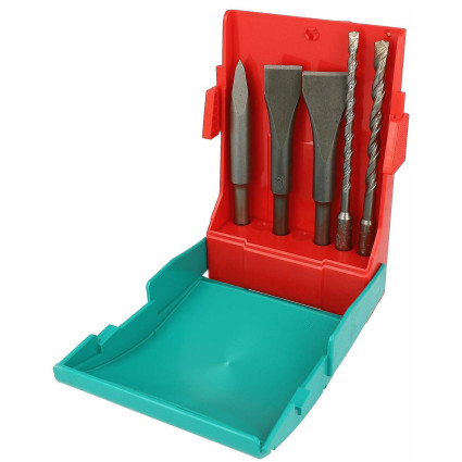 Bionic drill set 6x100mm, 8x160mm + pick/flat/blade chisel
