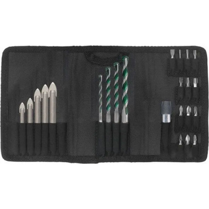 Набор сверл HELLER QuickBIT ALLMAT: Allmat 5/6/8/10 мм. Ceramic Master 5/6/8/10/14 мм. 13 бит + адаптер; (26509)
