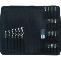 QuickBIT set of metal drills and bits with 1/4" fit + magnetic holder, 20 pcs,