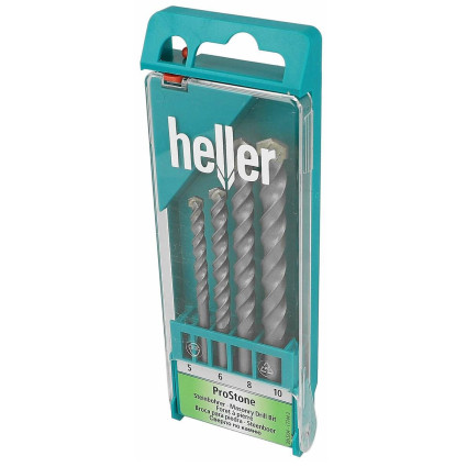Набор буров HELLER по бетону PROSTONE 5/6/8/10 мм. 4 шт. (17744)