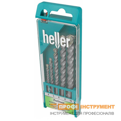 Набор буров HELLER по бетону PROSTONE 4/5/6/8/10 мм. 5 шт. (17745)