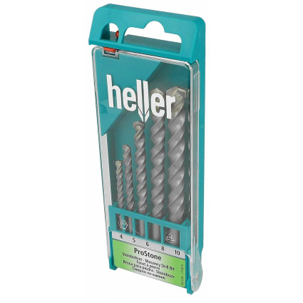 Набор буров HELLER по бетону PROSTONE 4/5/6/8/10 мм. 5 шт. (17745)