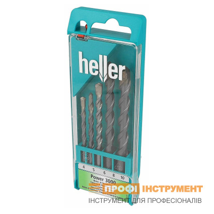 Набор буров HELLER по бетону PROCONCRETE 4/5/6/8/10 мм. 5 шт. (17755)