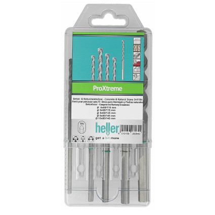 Набор буров HELLER по бетону PROXTREME 4/5/6/8/10 мм. 5 шт. (28264)