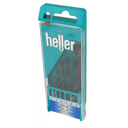 Набор сверл HELLER по металлу HSS-R 2/3/4/5/6/8 мм. 6 шт. (17732)