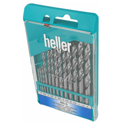 Набор сверл HELLER по металлу HSS-G Super 2/2.5/3/3.5/4/4.5/5/5.5/6/6.5/7/7.5/8 мм. 13шт. (17733)