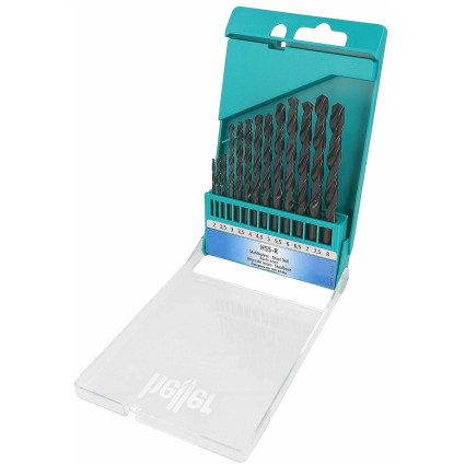 Набор сверл HELLER по металлу HSS-R 2/2.5/3/3.5/4/4.5/5/5.5/6/6.5/7/7.5/8 мм. 13шт. (17734)