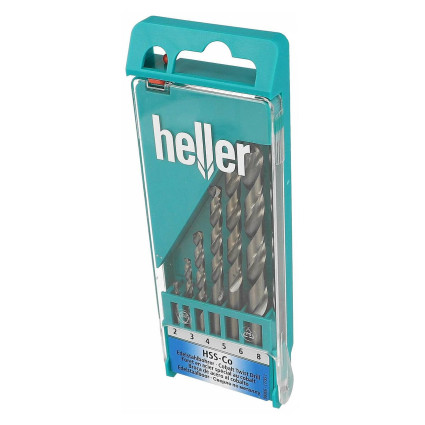 Набор сверл HELLER по металлу HSS-Cobalt 2/3/4/5/6/8 мм. 6 шт. (17735)