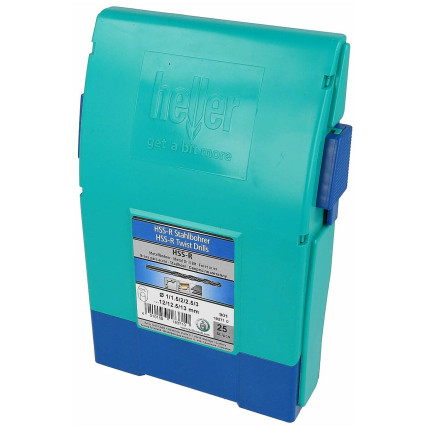 Набір свердл HELLER по металу HSS-R 1-13 мм. крок 0.5 мм. 25 шт. (18371)