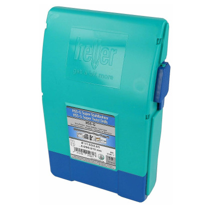 Набор сверл HELLER по металлу HSS-G Super 1-10 мм. шаг 0.5мм. 19 шт. (21961)